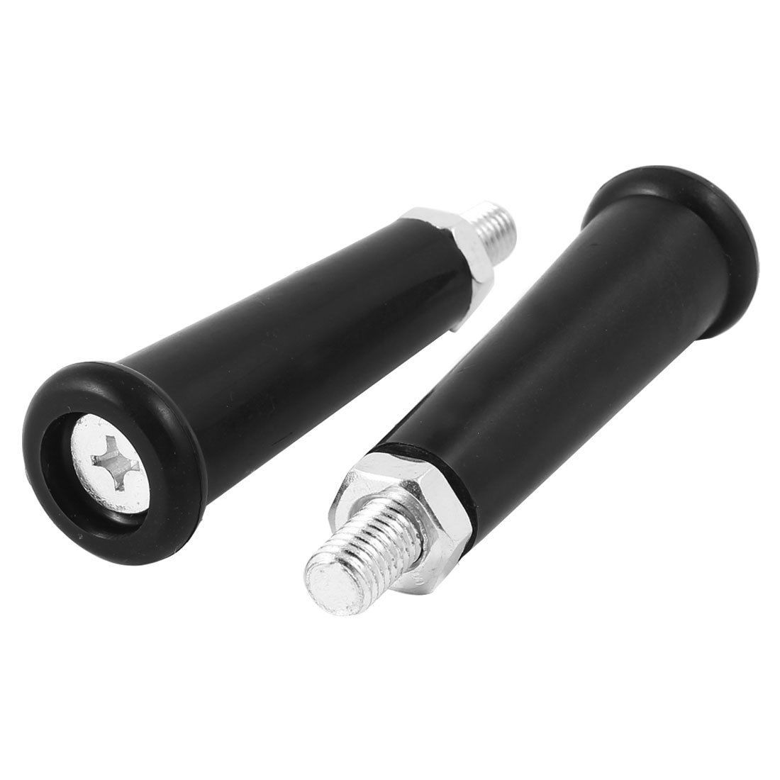 6.7mm Hex Socket Head to 10mm Male Thread Revolving Handle Grip 2 PCS