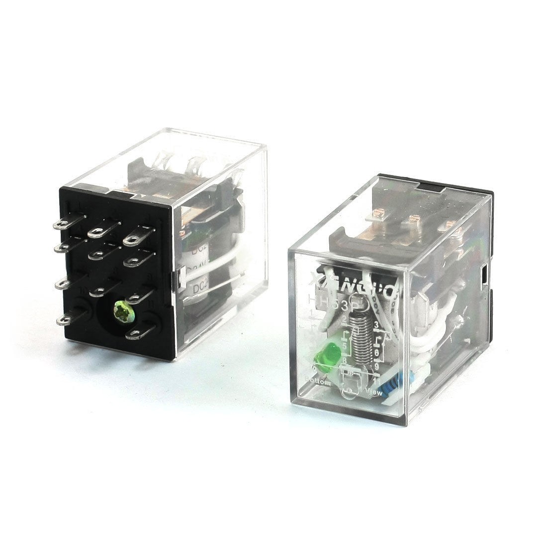 2pcs HH53P DC 24V Coil Volt 3NO 3NC General Purpose Magnet Power Relay