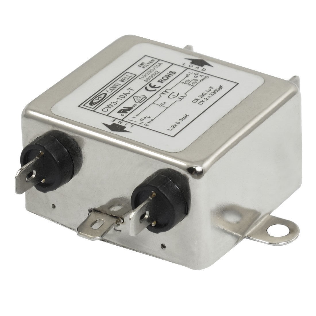 CW3-10A-T AC Power Single Phase Noise Line EMI Filter
