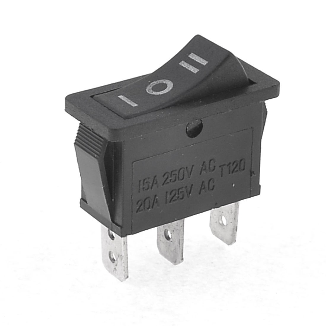 AC 15A/250V 20A/125V 3 Pin SPDT ON-OFF-ON 3 Position Snap Rocker Switch