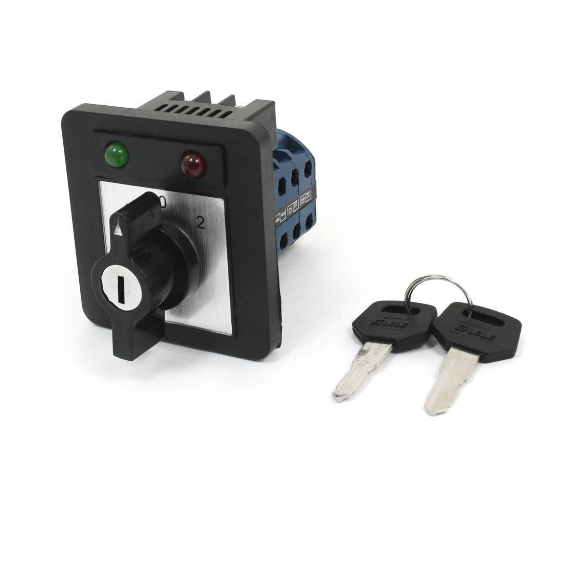 20A 380-440V 3 Position Key Lock Universal Changeover Rotary Cam Switch