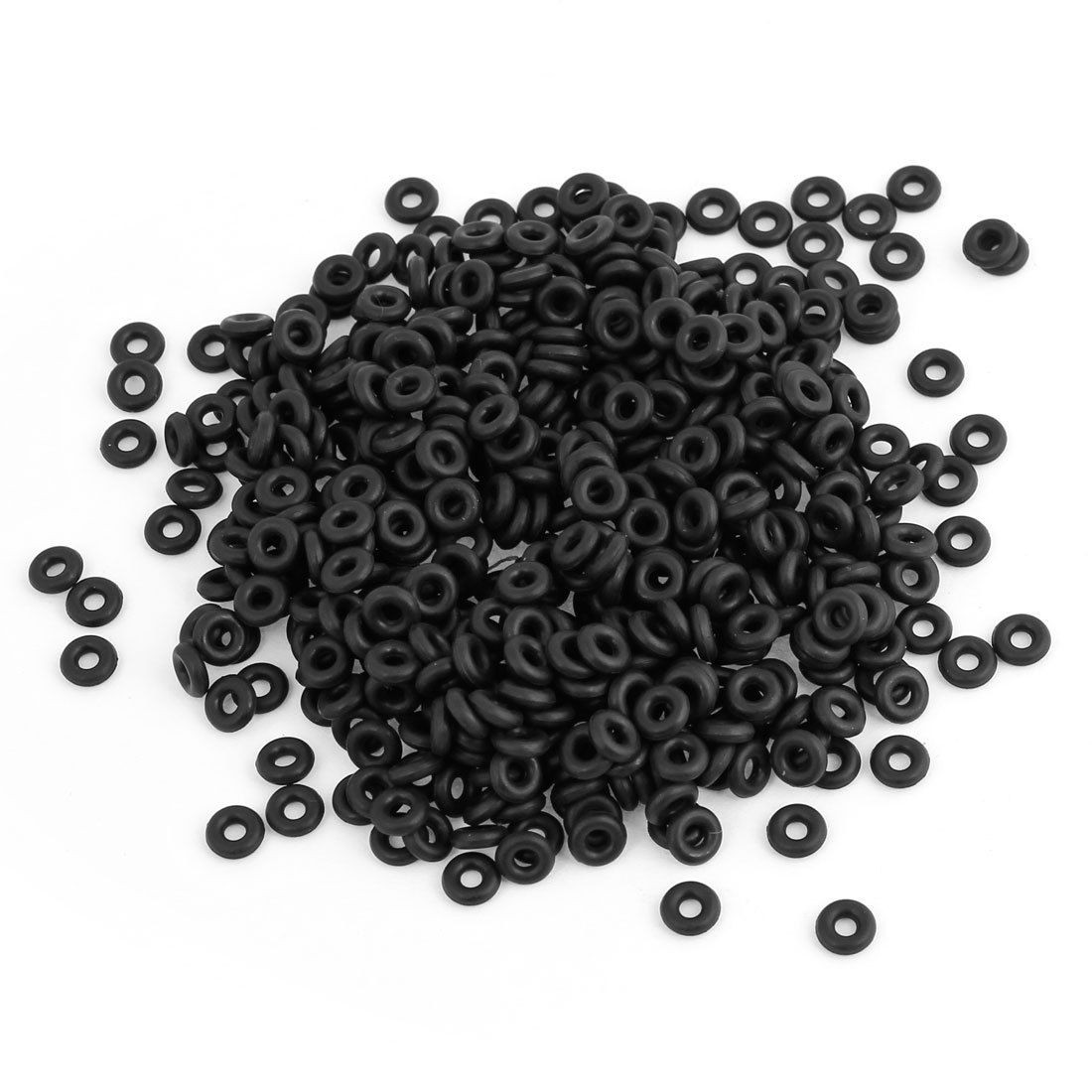 50 Pcs Black Rubber 2mm x 6mm Oil Seal O Rings Gaskets Washers