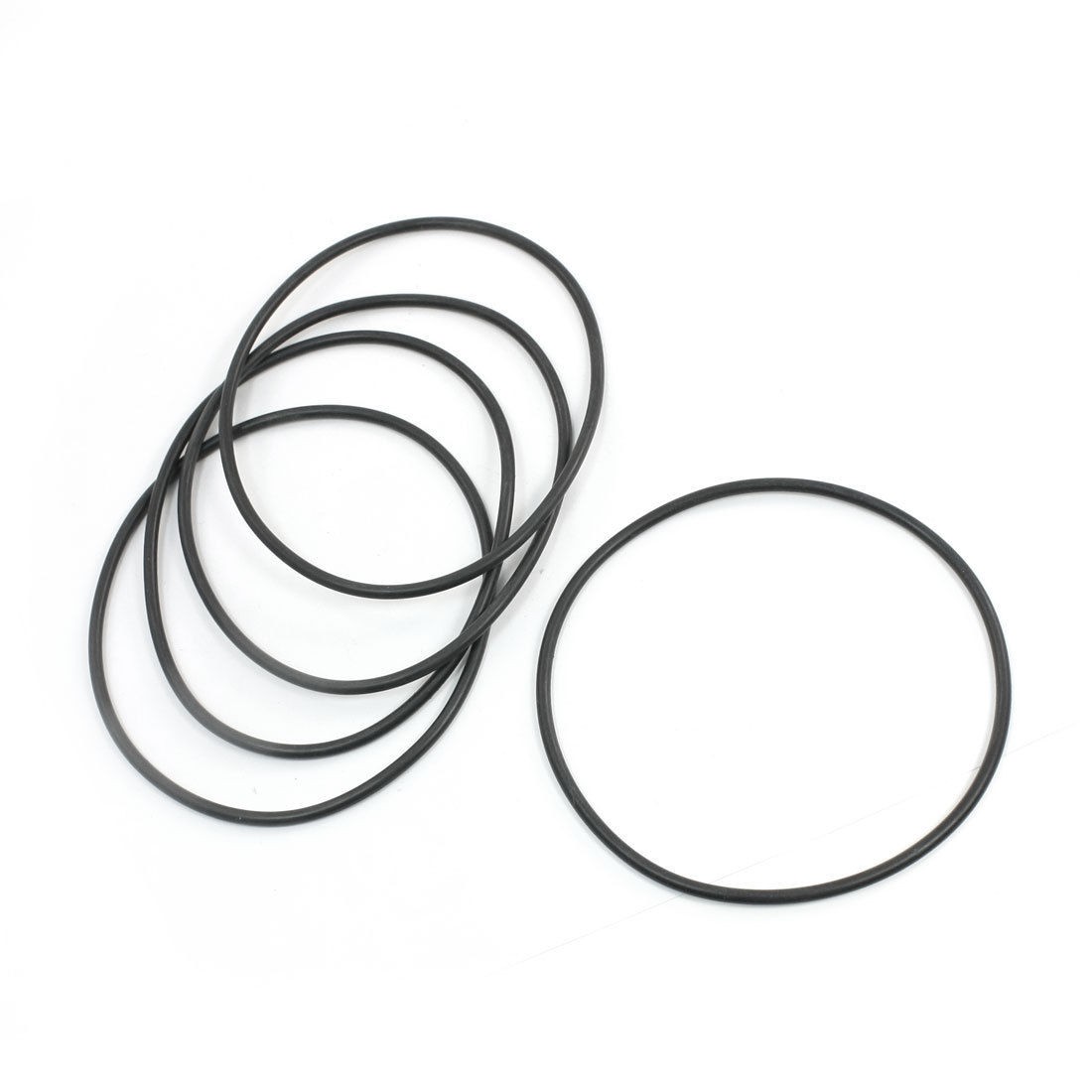 5Pcs 125mm x 4mm Black Rubber Oil Seal Sealed O Rings Gasket Washers