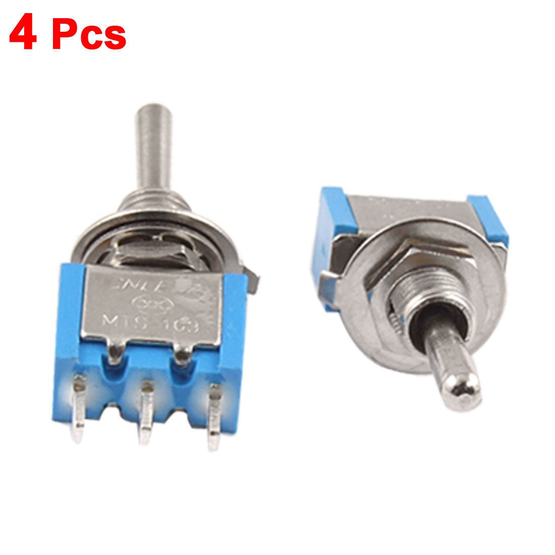 4 Pcs 3A 250VAC 6A 120VAC ON/OFF/ON SPDT Miniature Toggle Switch