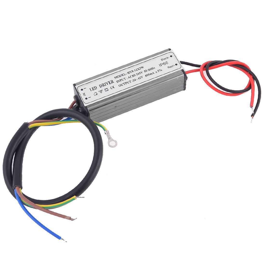 AC85-265V DC 24-42V 600mA 8-12x3W LED Driver Power Supply Converter