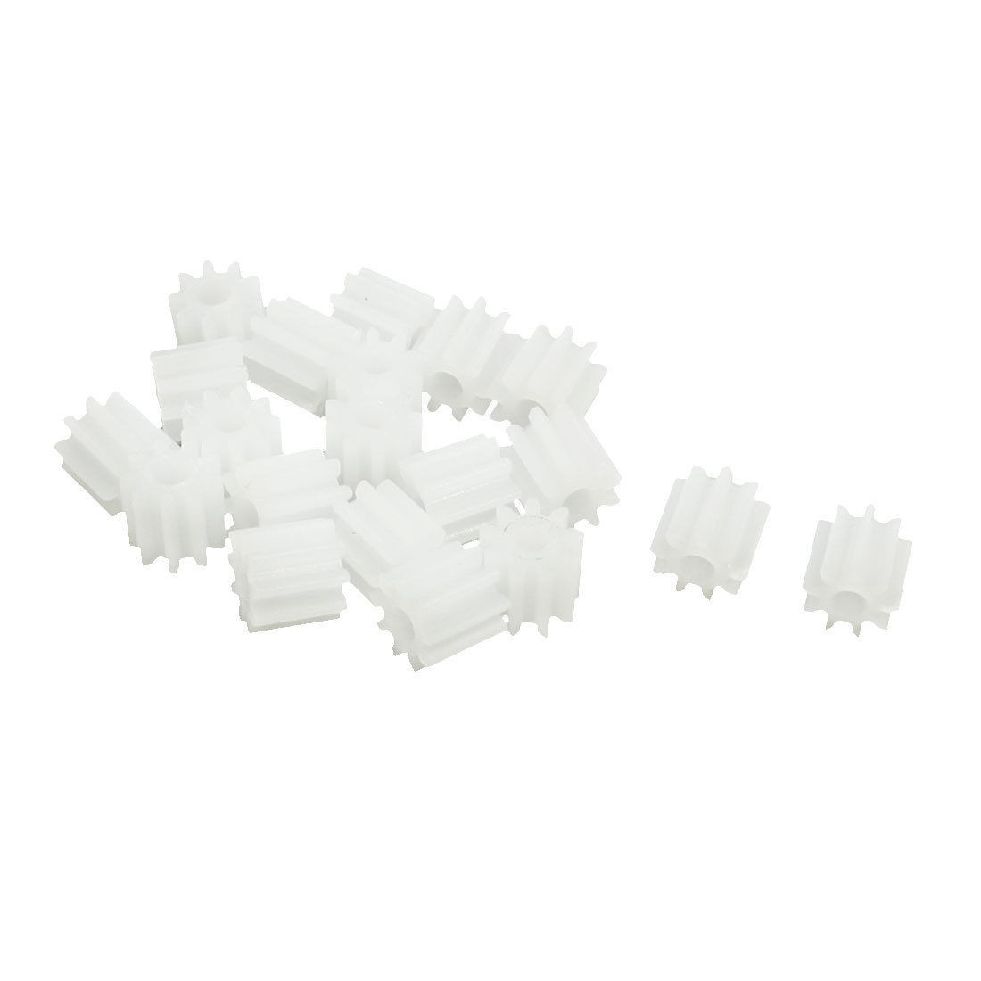 20 Pcs 5.5mm x 2mm 9 Teeth Plastic Gear for Car Model Motor Gearbox Shaft