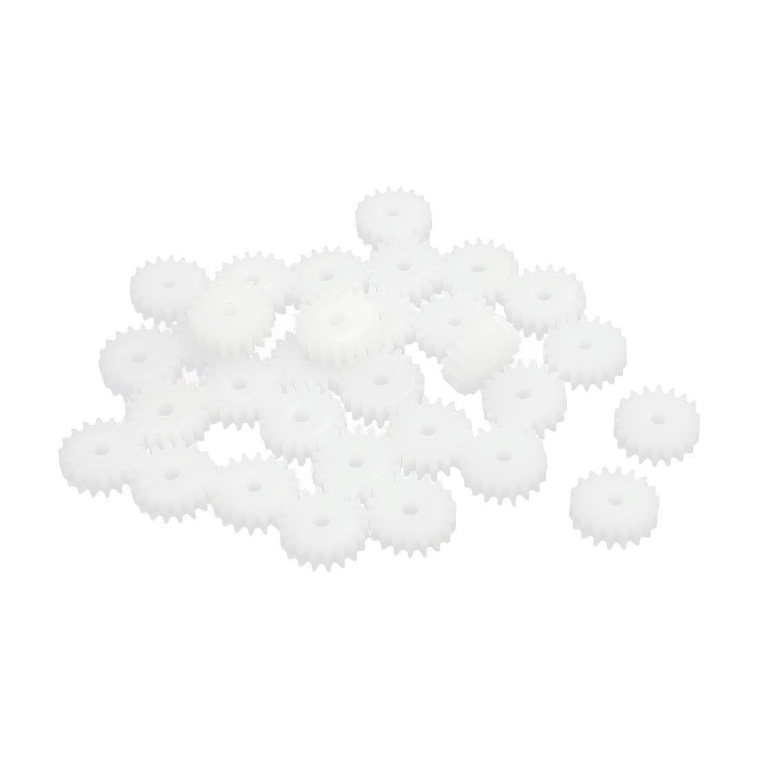 30Pcs 10mm x 2mm Single Steering Plastic Motor Transmission Main Shaft Gear