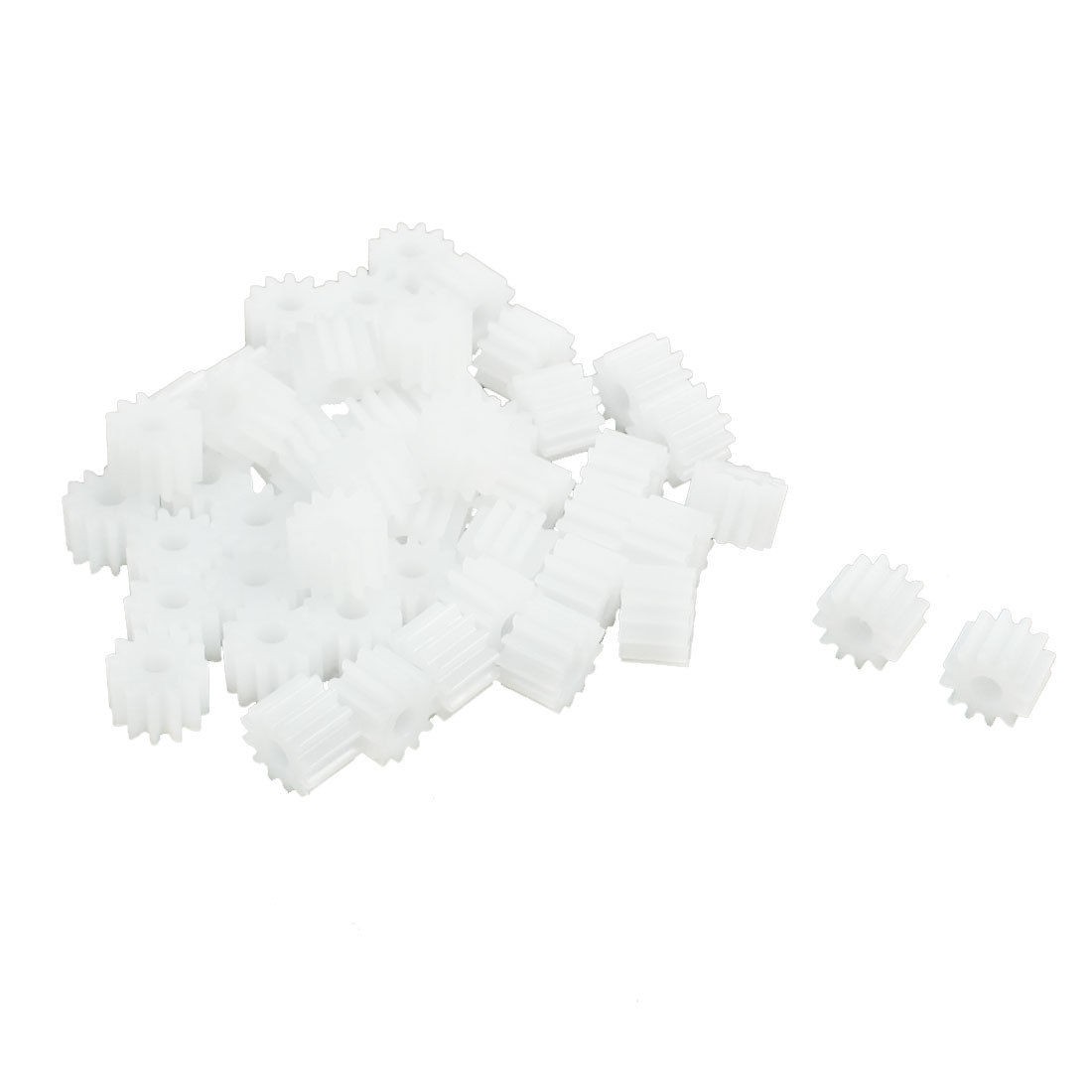 50 Pcs 7mm x 2.5mm Single Steering Plastic RC Toy Motor Spindle Spur Gear