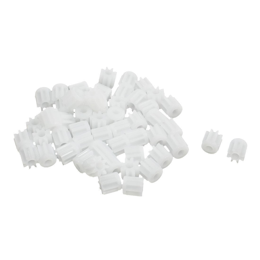 50 Pcs 5mm x 2mm 8 Teeth Plastic Gear Wheel Cog for DIY Toy Car Motor Shaft