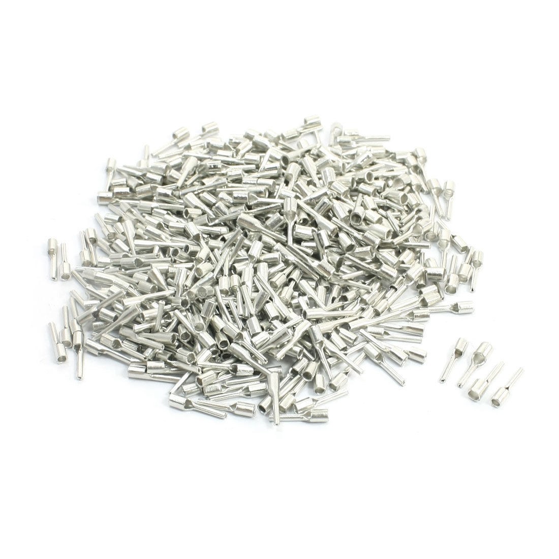 400Pcs PTN1-10 PTN2-10 Wire Crimp Connector Non Insulated Pin Terminal