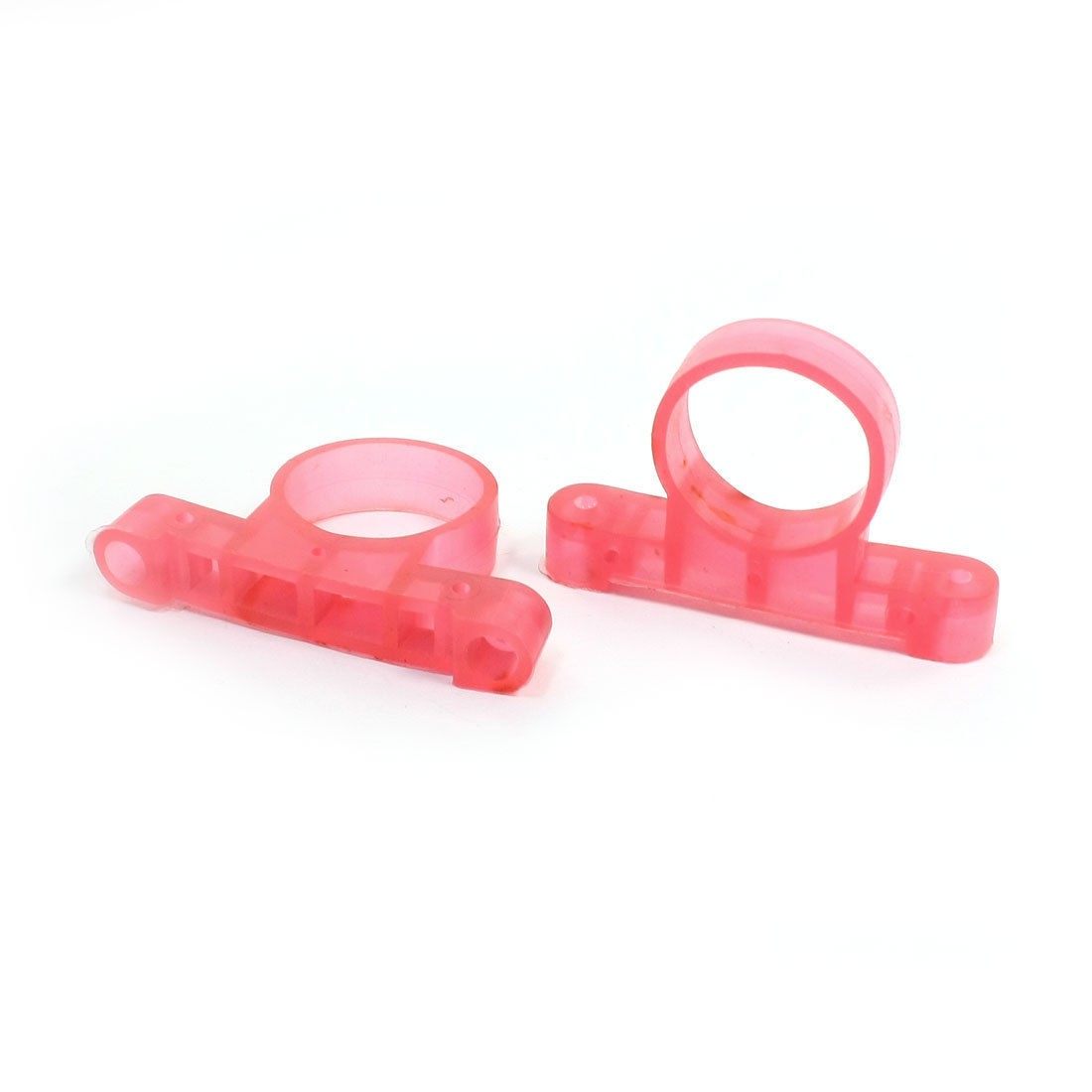 25mm Dia Plastic Motor Mounting Bracket Holder Stand Support Pink 2Pcs