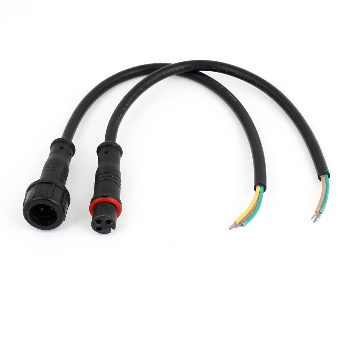 LED Strips 3 Pin Male Female Plug Waterproof Connector Cable 40cm Long