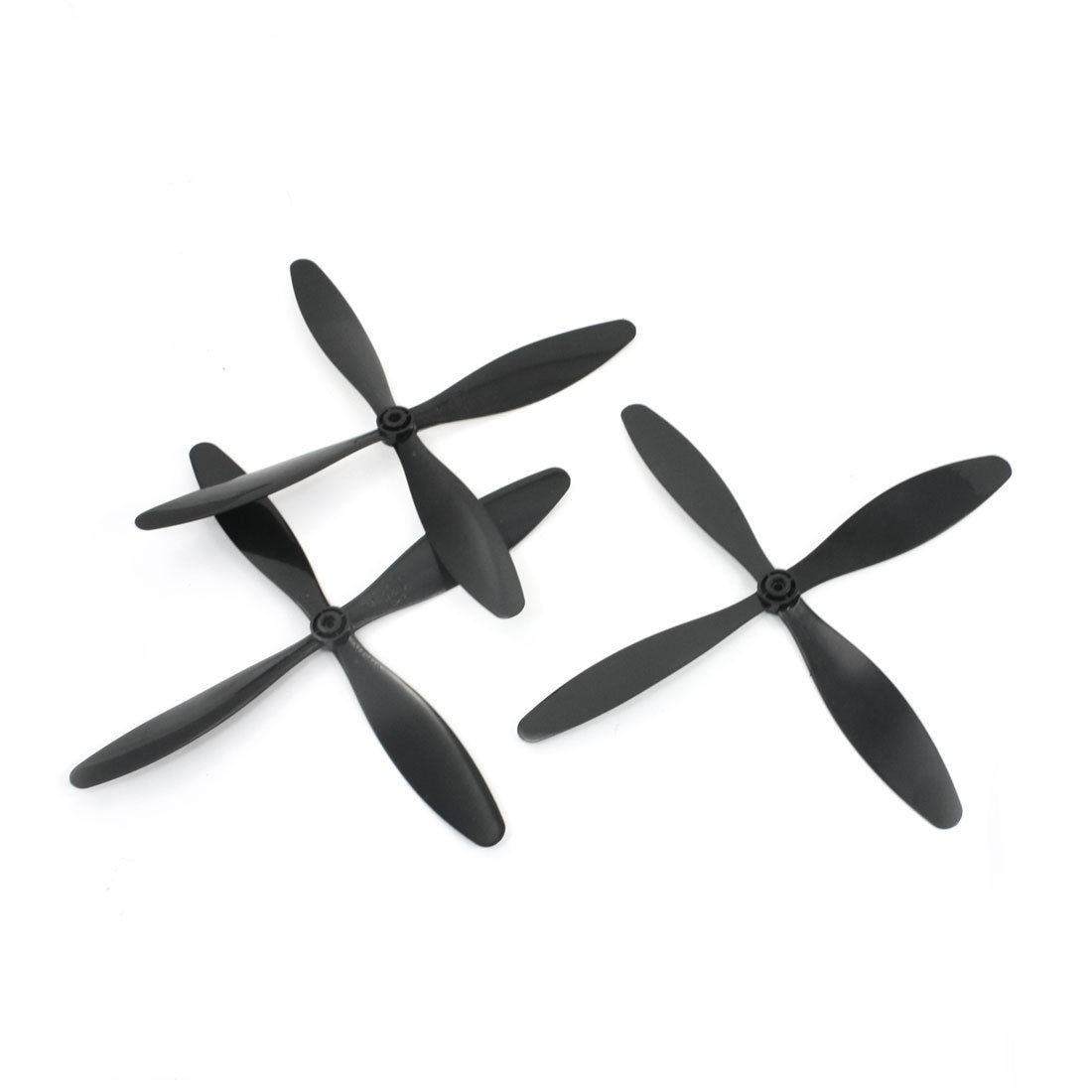 3Pcs 10 x 8.25 254mmx209.6mm Black Plastic Four Blades Propellers