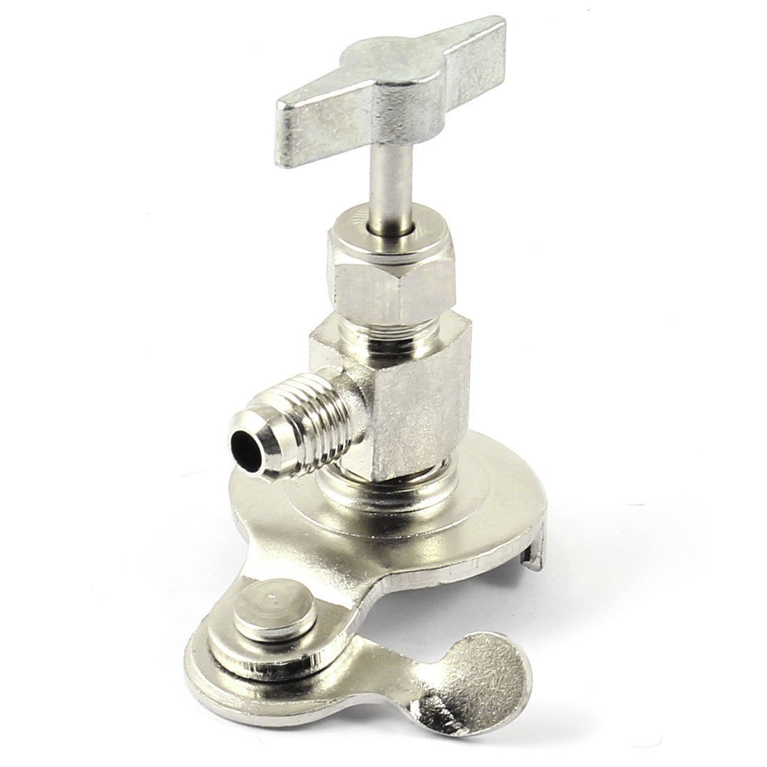 Silver Tone Metal R134a R12 Air Conditioner Refrigerant Can Tap Valve