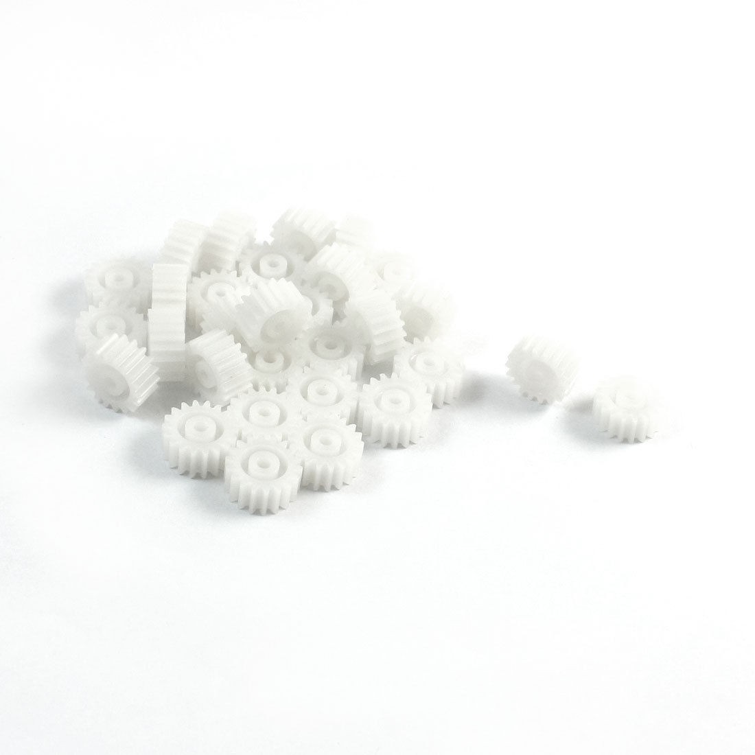 30Pcs 10mmx2mm 18 Teeth Plastic Thick Motor Spindle Spur Gear for DIY Toy