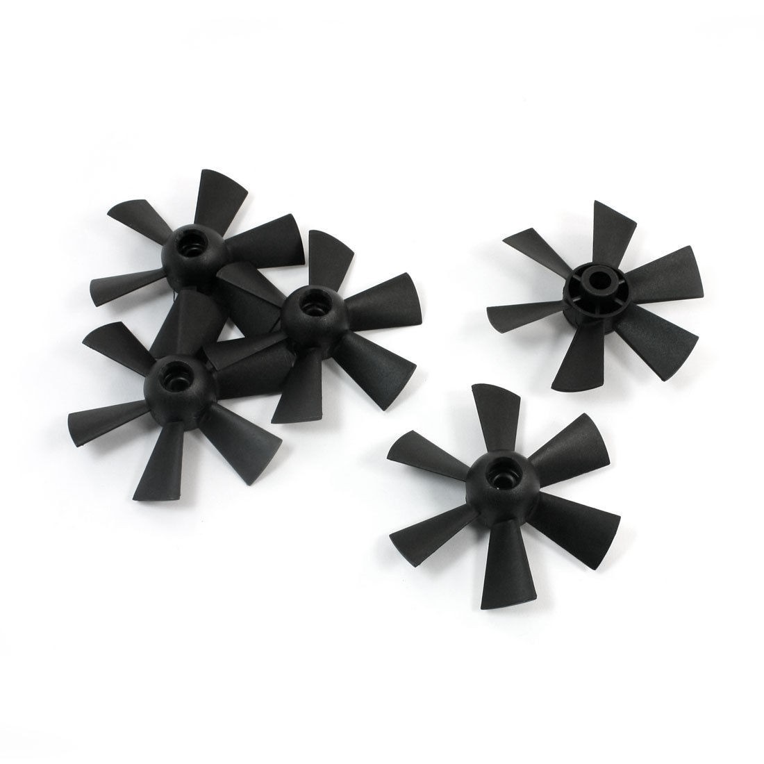 5PCS Black Plastic 6 Blades Ducted Fan Blade 2.56" 65mm for RC Aircraft