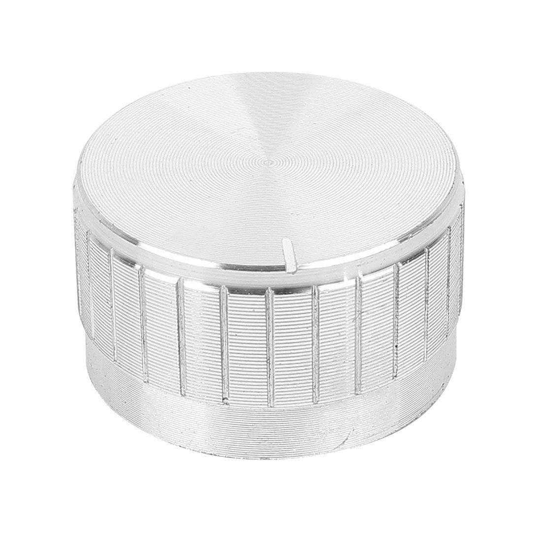 Silver Tone 29mm Dia Top Rotary Knobs for 5mm Dia Shaft Potentiometer