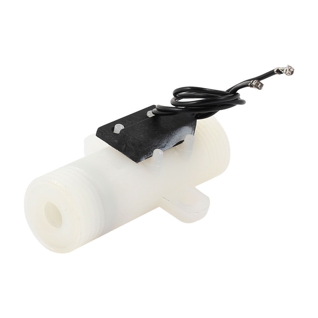 1/2PT Male Thread Plastic Water Flow Counter Sensor 0.75-5L/Min 100V 0.5A