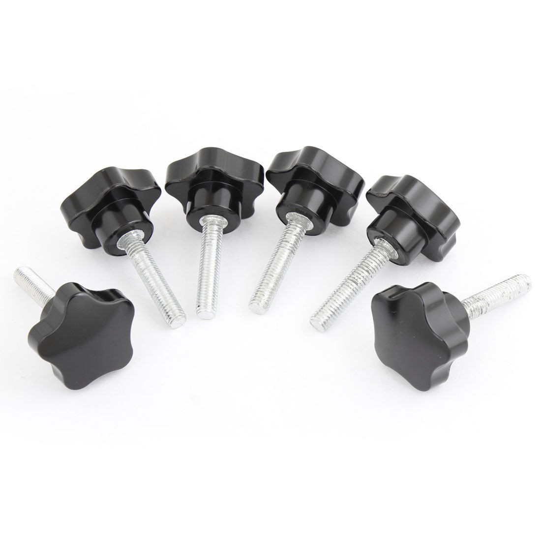 40mm Star Head Dia Replacement 8mm x 40mm Clamping Screw Knob Grip 6 Pcs