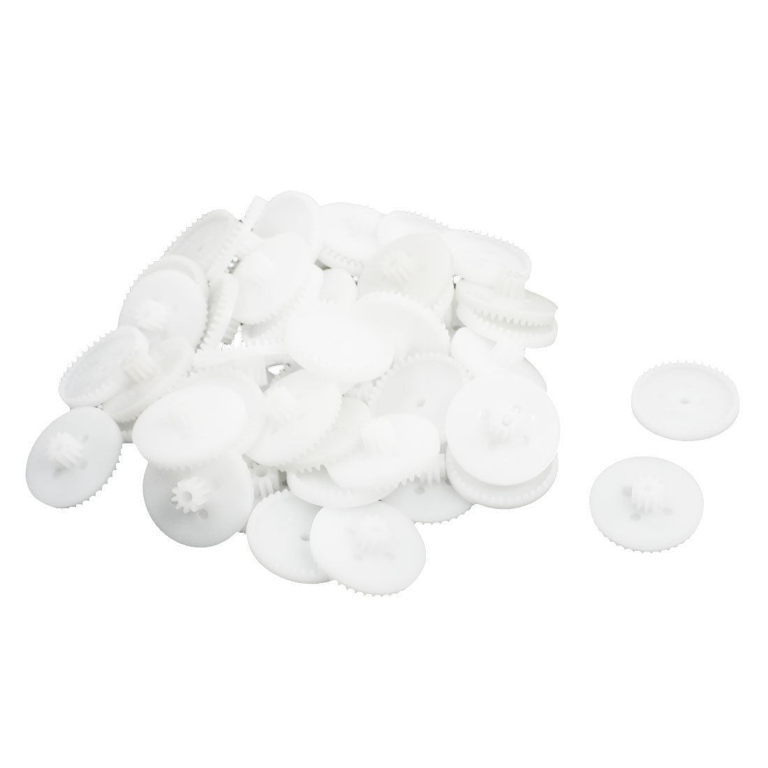 50Pcs 21mmx2mm Double Reduction Plastic Crown Gear for DIY Stepper Motor Gearbox