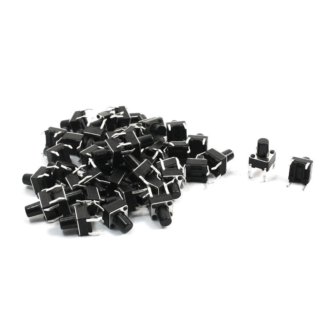 40Pcs PCB Board DIP Momentary Tact Push Button Switch 4 Pin 6 x 6mm