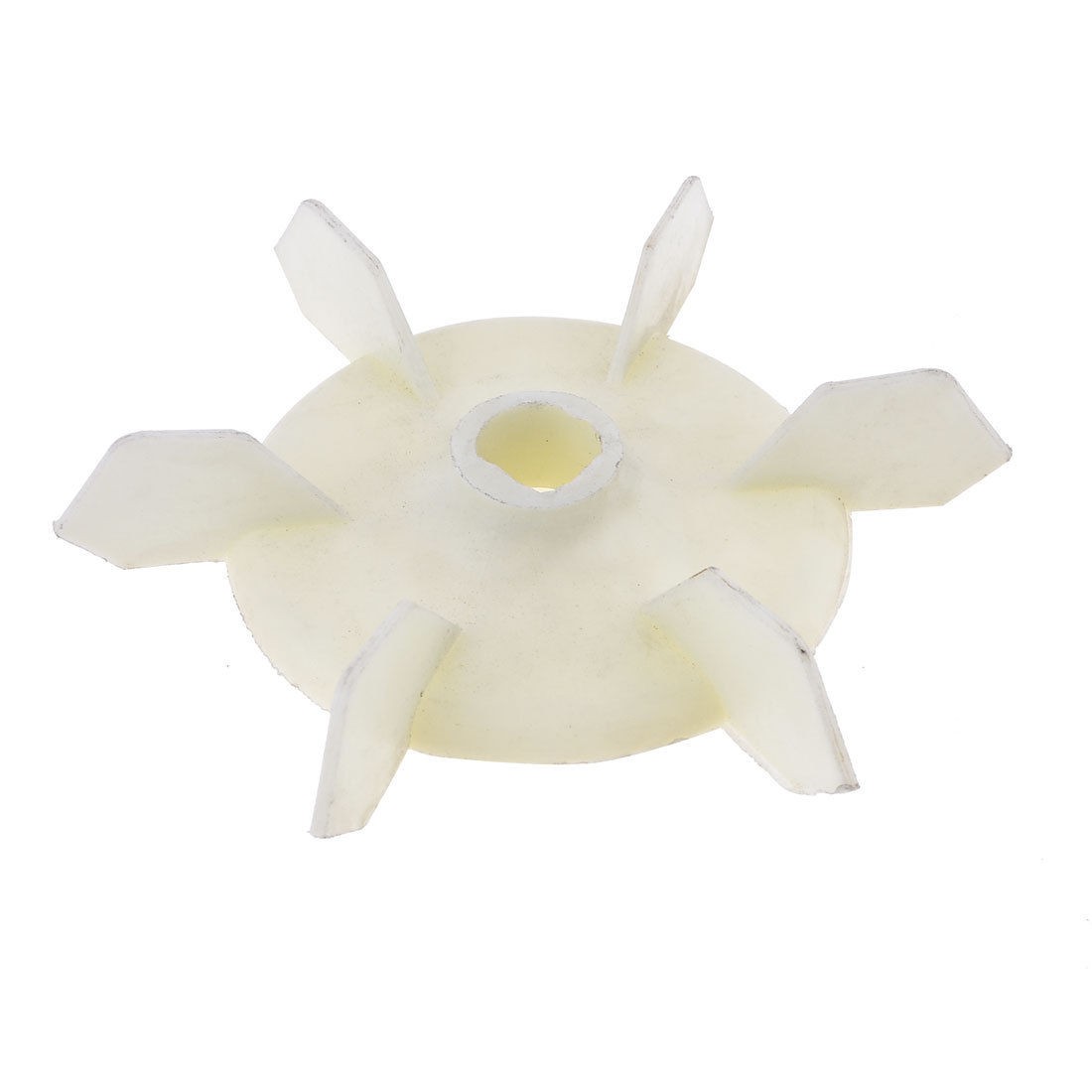 Replacement Beige Plastic Inner Dia 19mm Six Impeller Motor Fan Blade