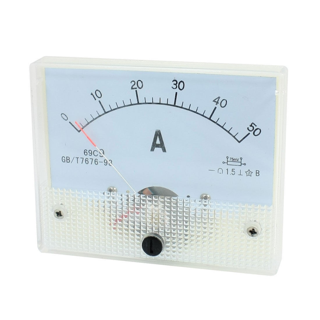 Class 1.5 DC 0-50A Current Meter Analog Panel Ammeter Amperemeter