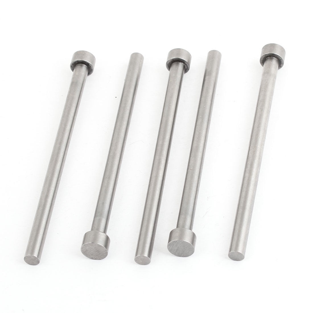 6mm Tip Steel Straight Injection Mould Ejector Pin Die Thimble 5 Pcs