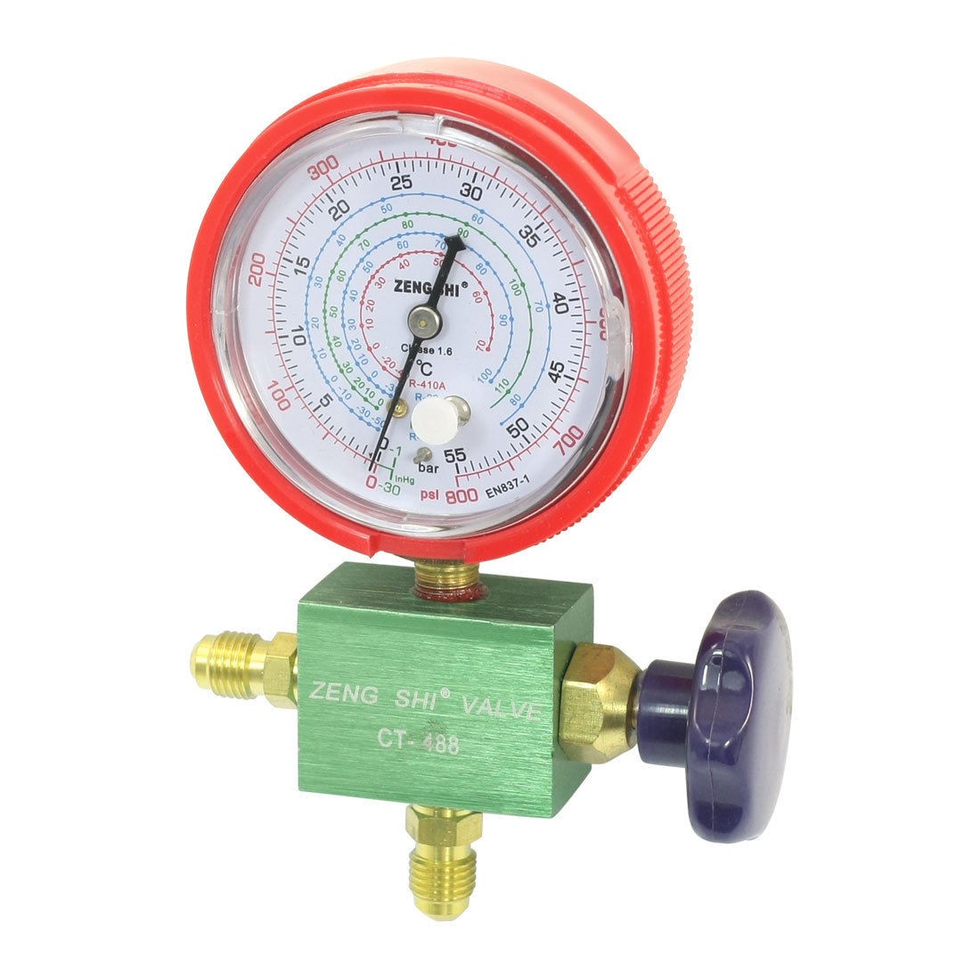 Refrigeration Part 1/4 NPT Threaded Single Manifold Gauge Valve 55Bar
