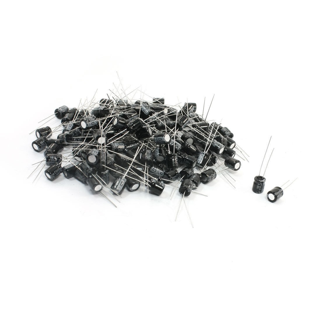 6.5mm x 8mm Radial Type Aluminum Electrolytic Capacitor 16V 220uF 147Pcs