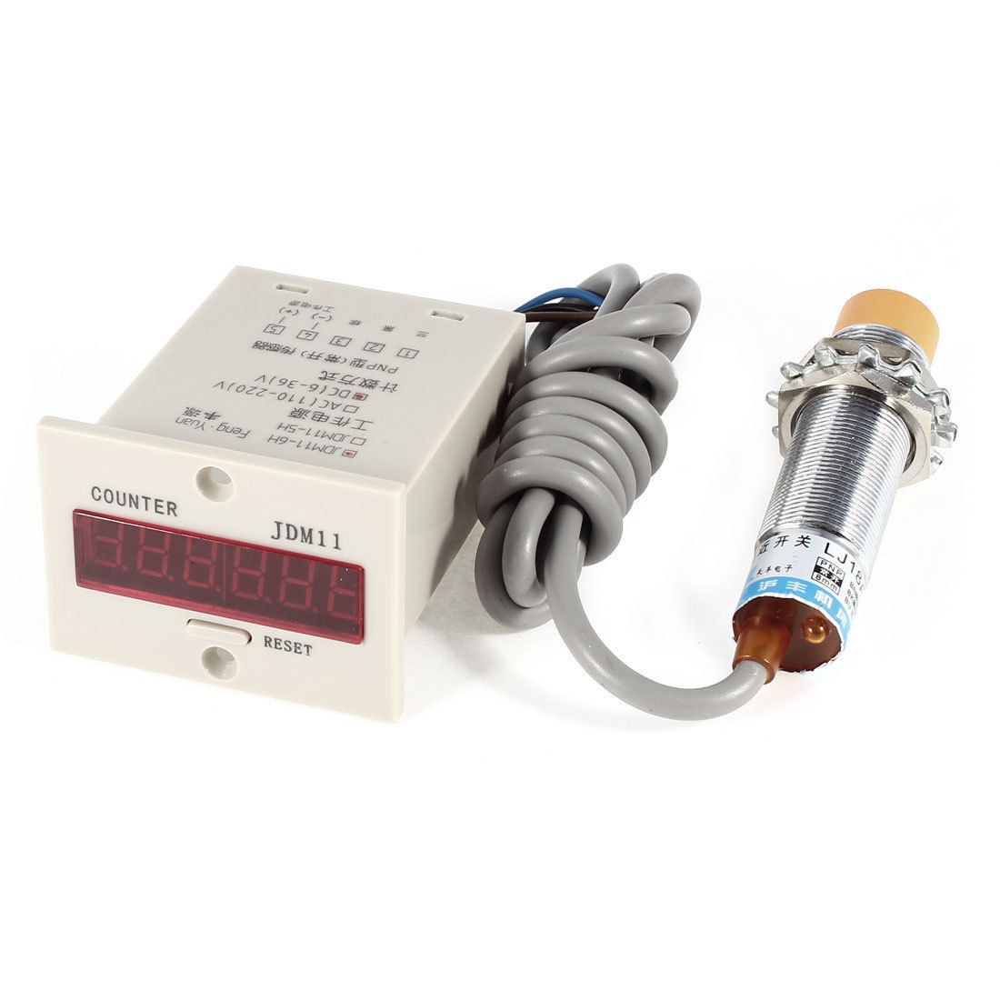 LJ18A3-8-Z/BY 8mm Detection Sensor Inductive Proximity Switch w Counter