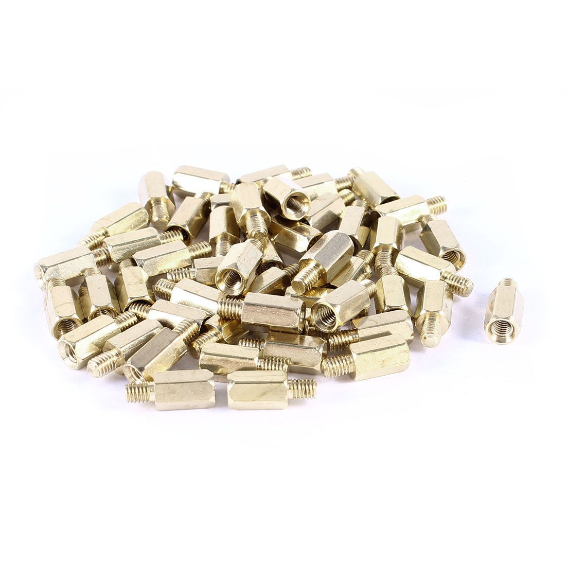 50 Pcs PC PCB Motherboard Brass Standoff Hexagonal Spacer M3 8 4mm