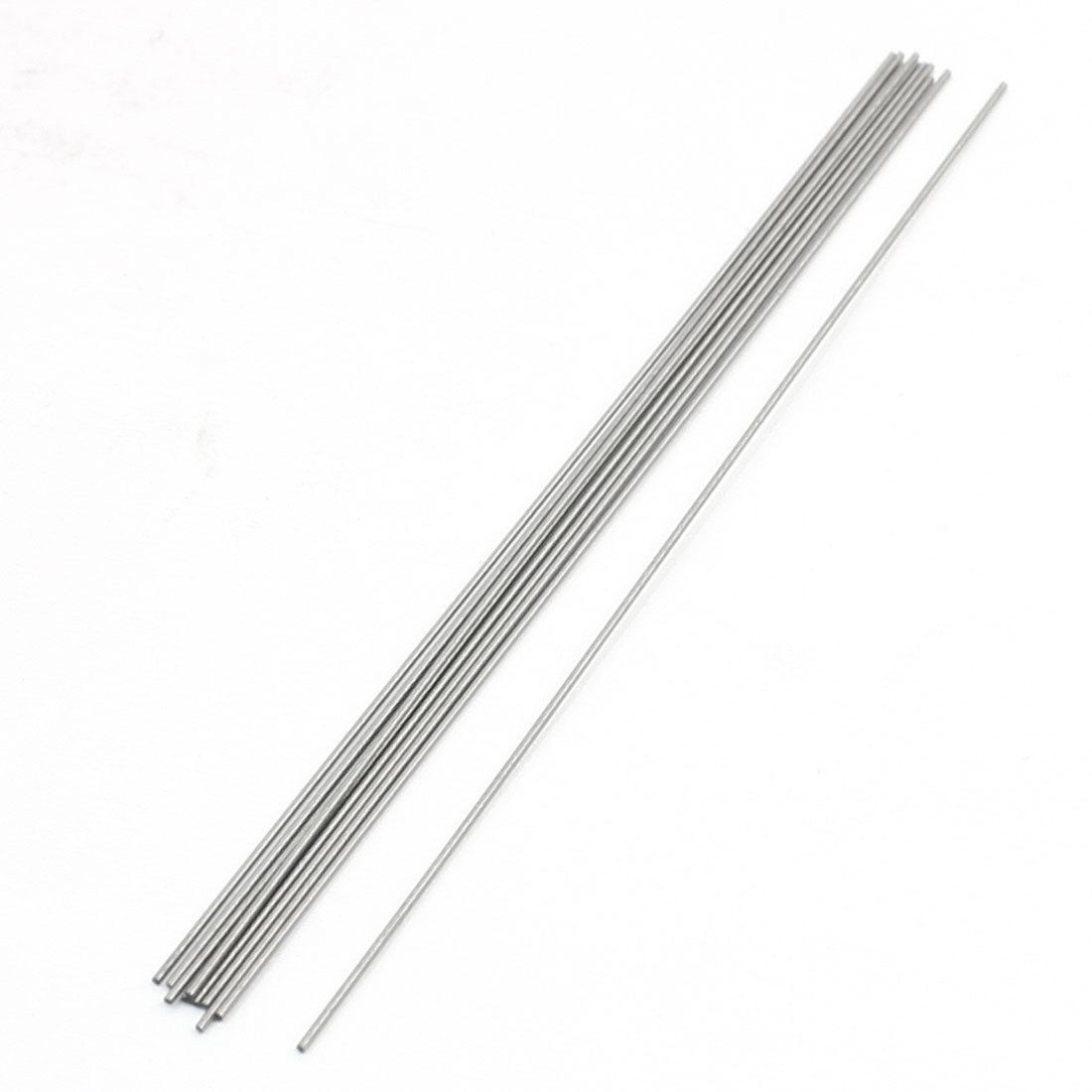 0.6mm x 100mm Graving Tool Round Turning Lathe Bars Silver Tone 10 Pcs