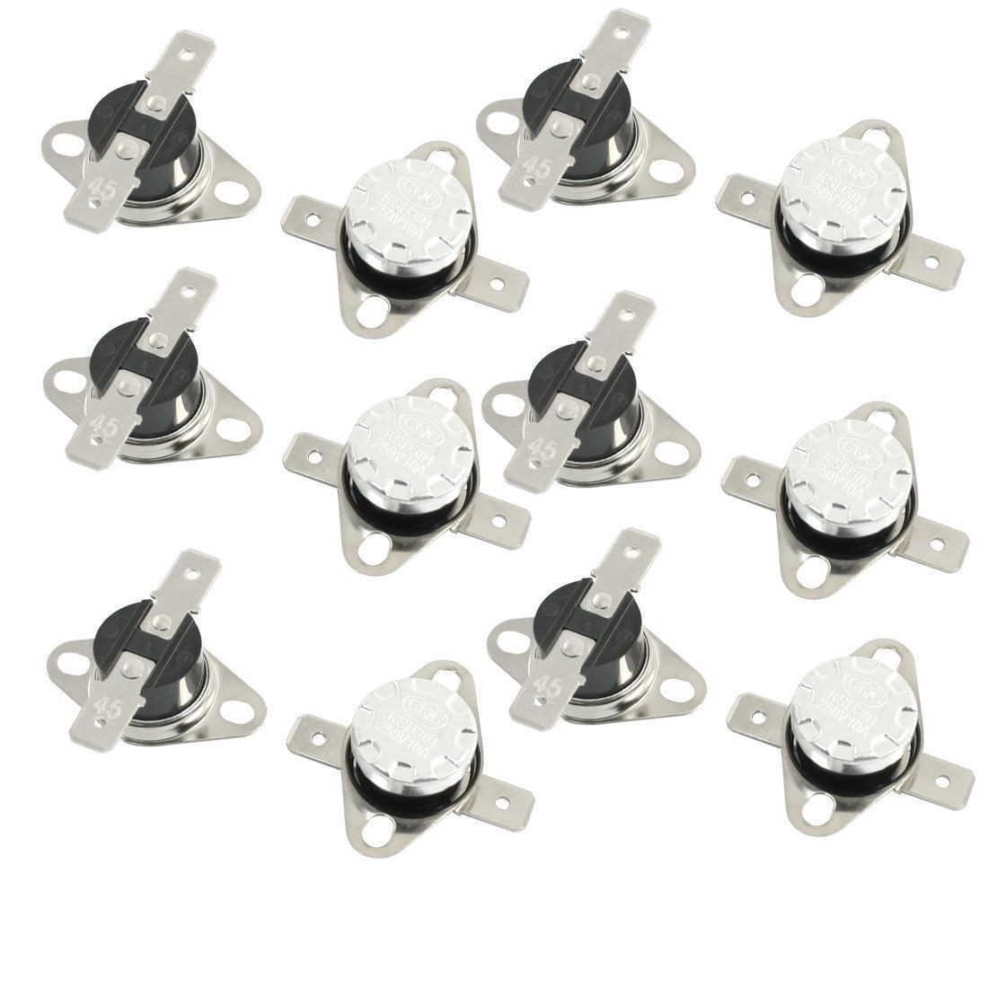 12Pcs Normal Close 45C Celsius Thermostat Temperatur Controlled Switch