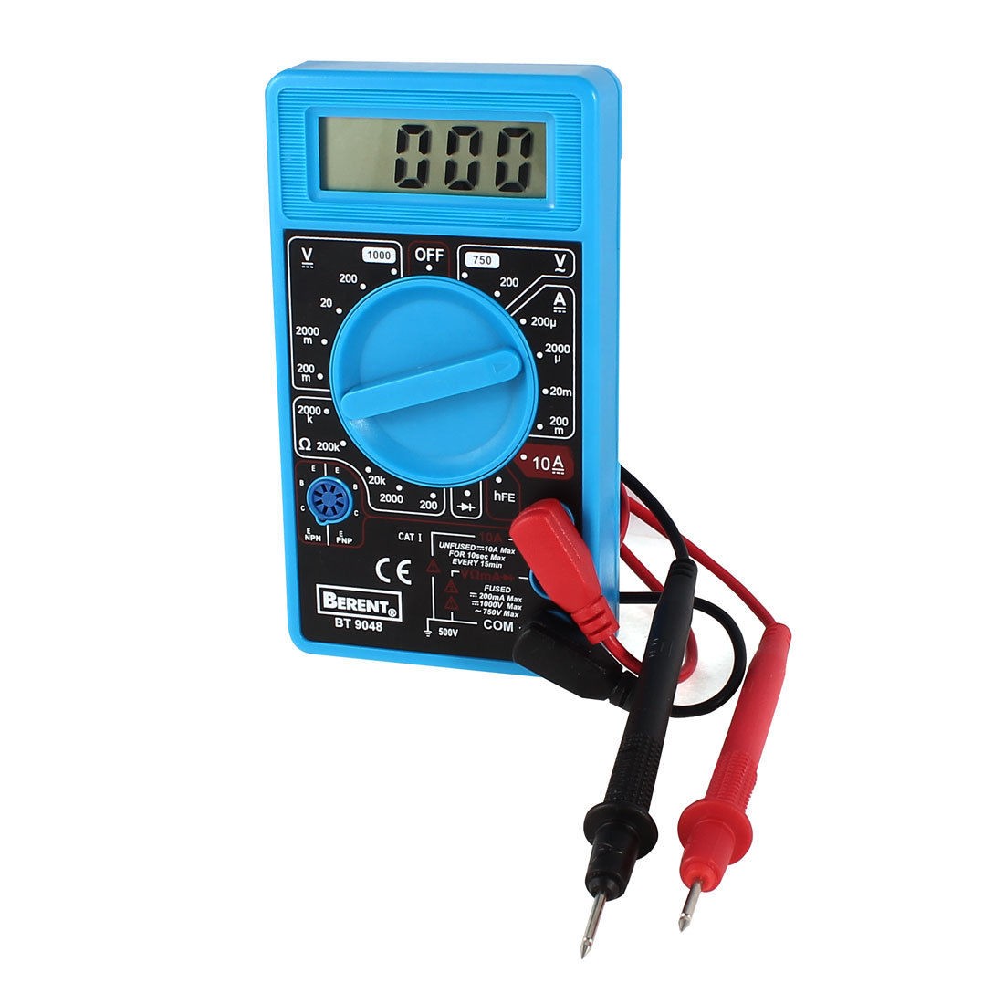 DC Current Blue Plastic Resistance Voltage Test Multitester Multimeter