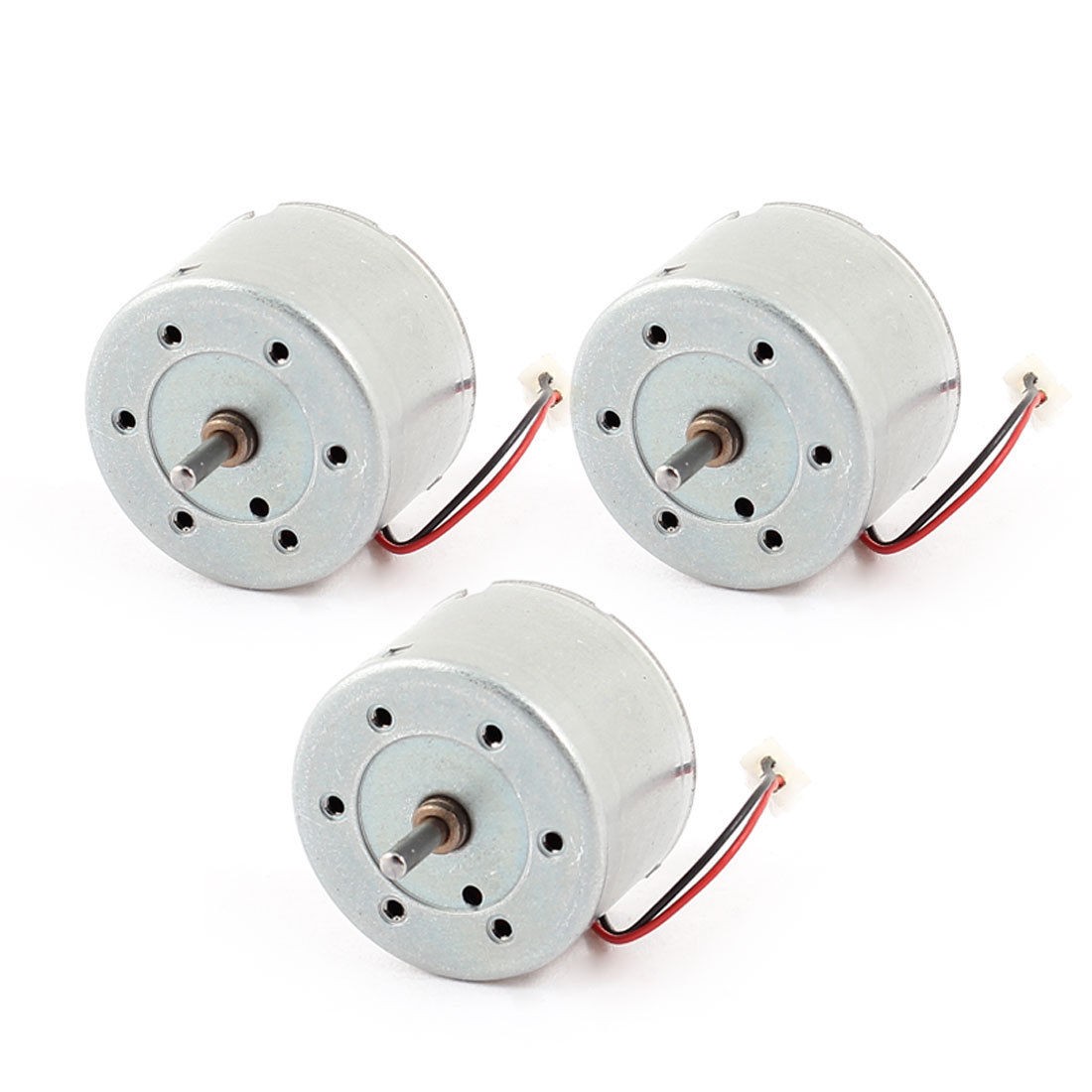 3 Pcs 3000RPM 2 Wire Connector Cylindrical Permanent Motor DC 6V