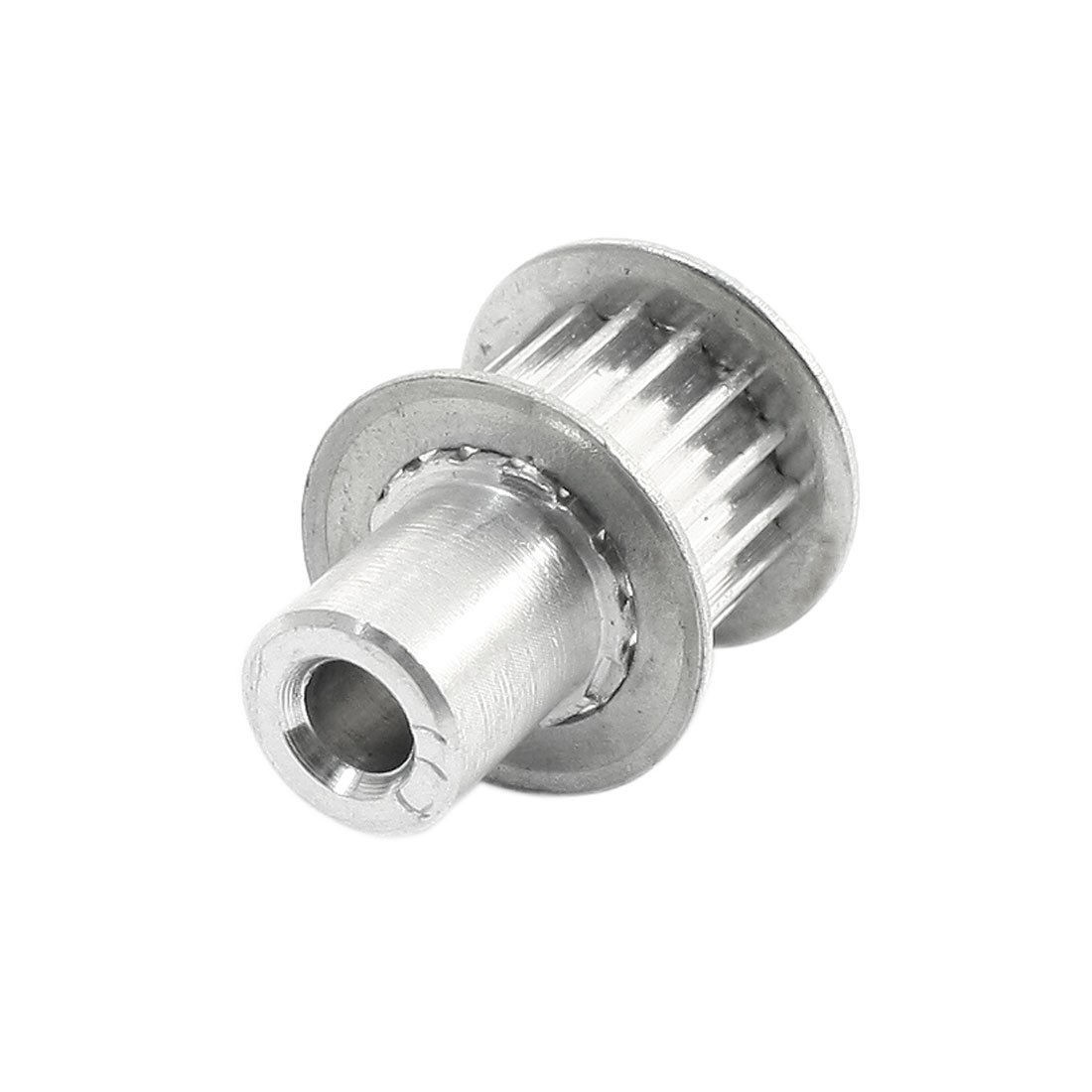 Silver Tone Aluminum Alloy 15 Teeth 15T 5mm Bore 11mm Width Timing Pulley
