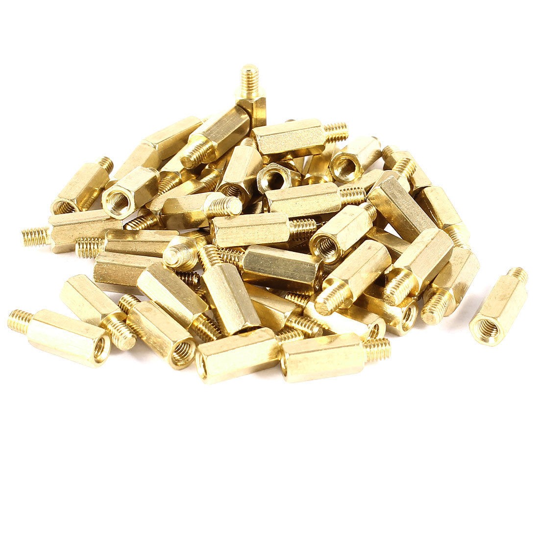 50 Pcs PC PCB Motherboard Brass Standoff Hexagonal Spacer M3 10 4mm