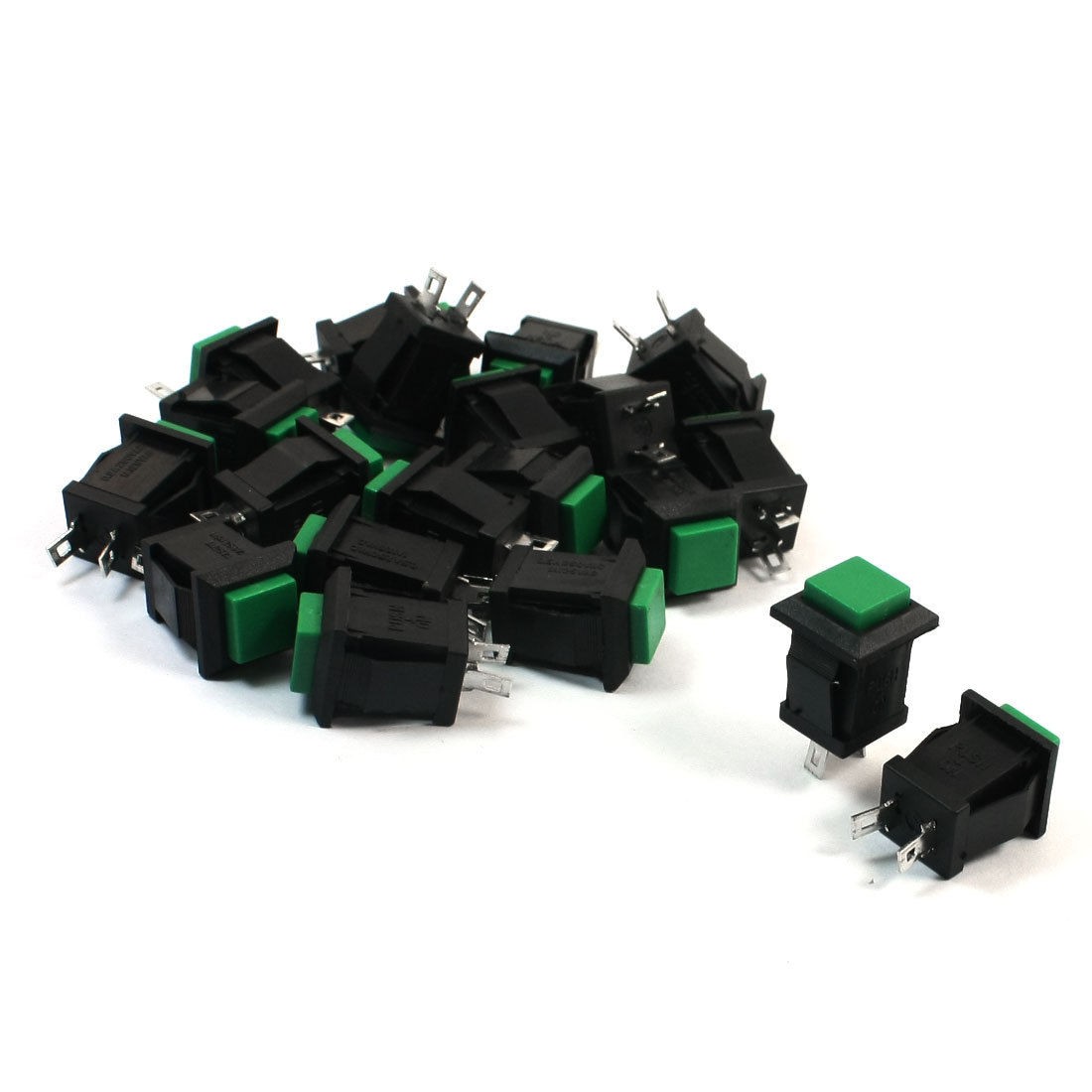 Panel Mount SPST 2Pin Momentary Control Square Head Push Button Switch 20 Pcs