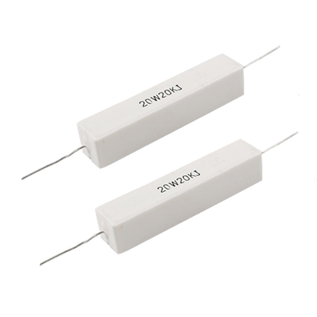 2x Wire Wound Ceramic Cement Resistor 20K Ohm 20W Watt