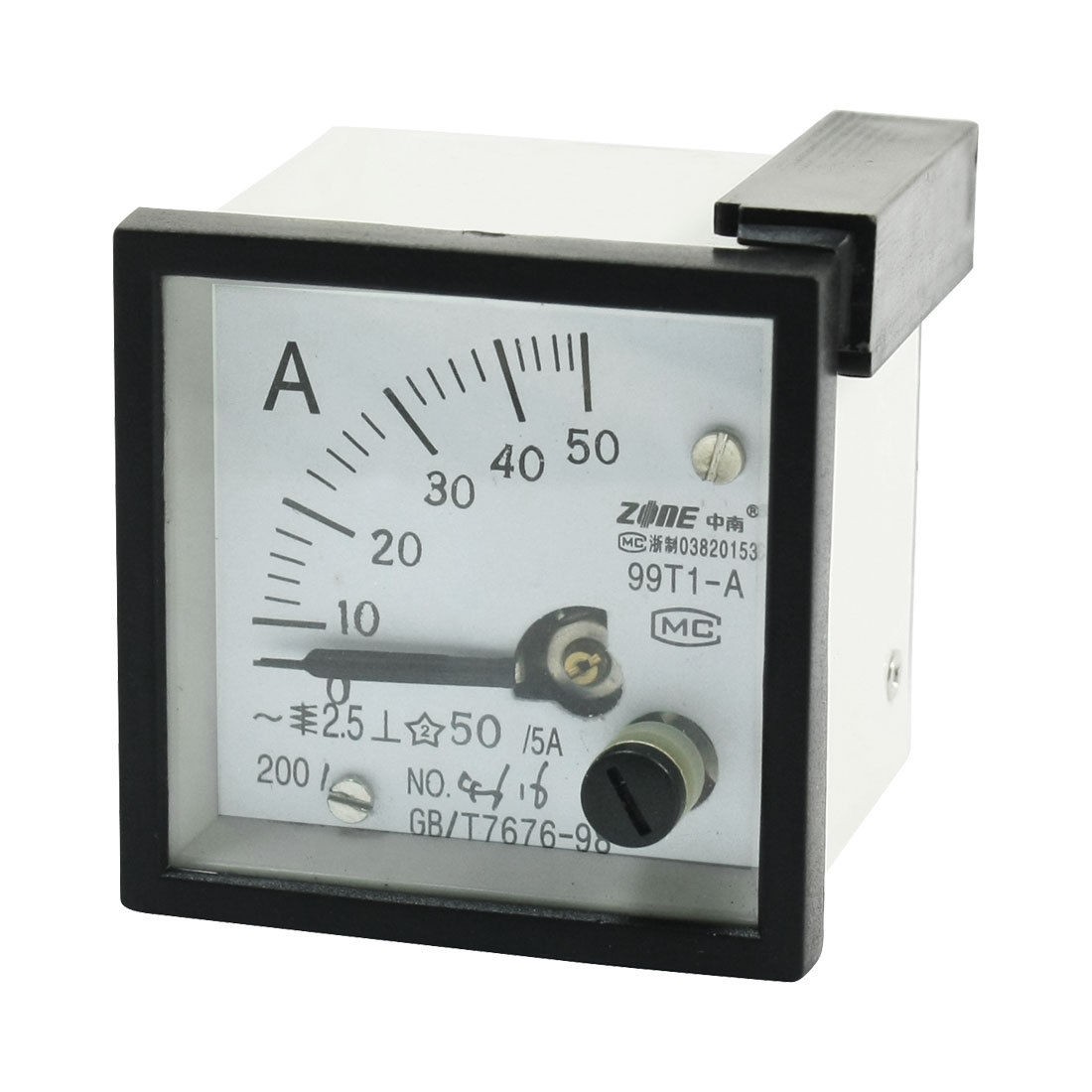 Plastic Shell AC 0-50A Fine Tuning Ampere Meter Amperemeter 99T1-A
