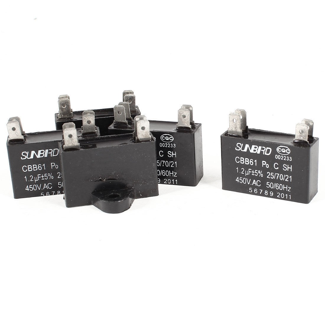 4 Soldering Terminals Celling Fan Motor Capacitor 1.2uF AC450V 5 Pcs