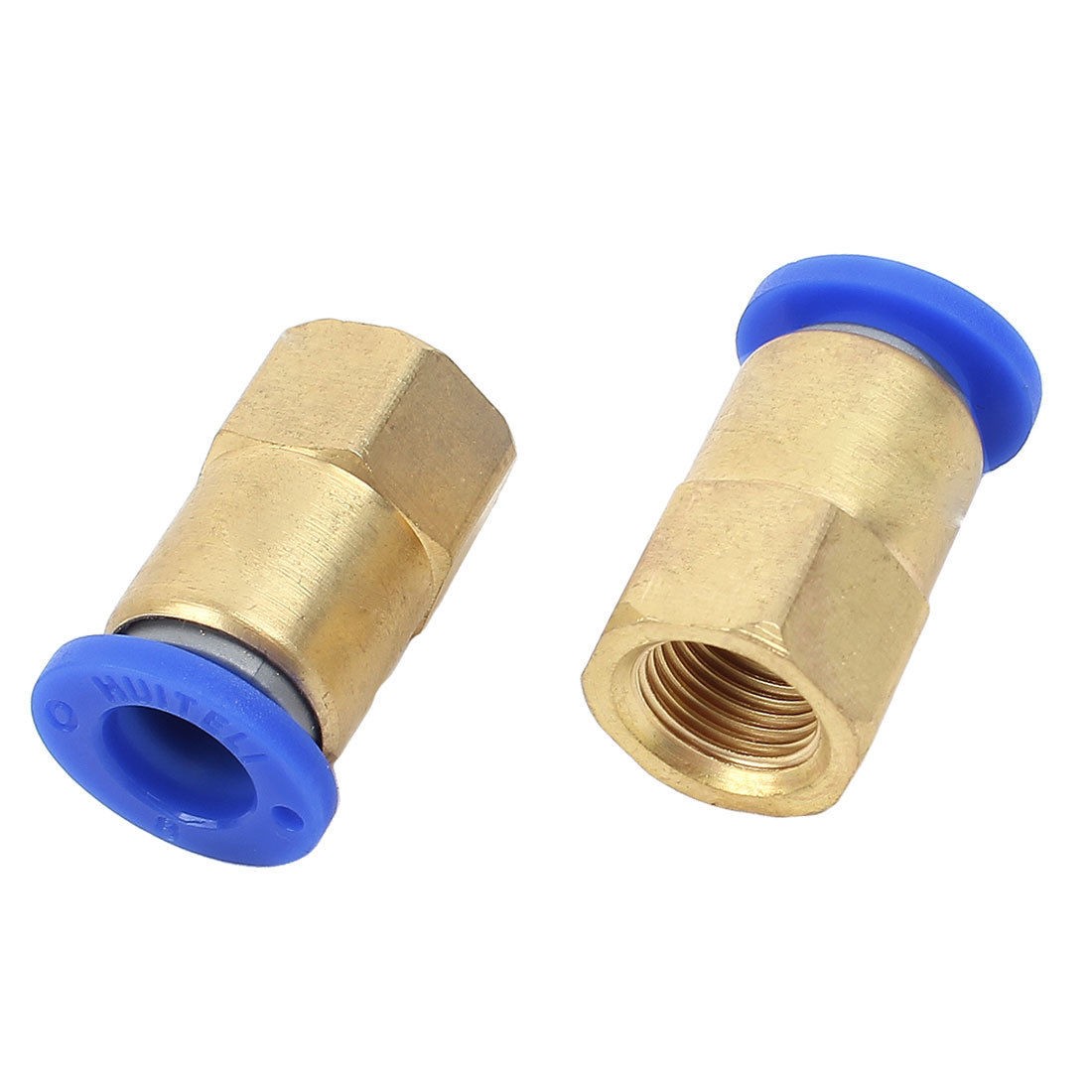 2 Pcs 8mm Tube 9mm Female Thread Pneumatic Quick Fitting Brass Connector