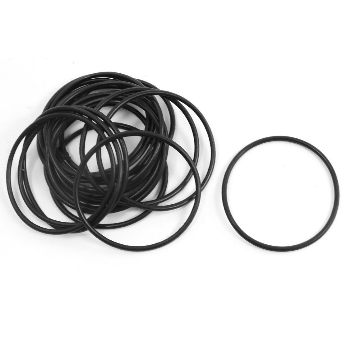 35mm x 1.5mm Black Flexible Rubber Seal Oil Filter O Ring Gasket 20Pcs