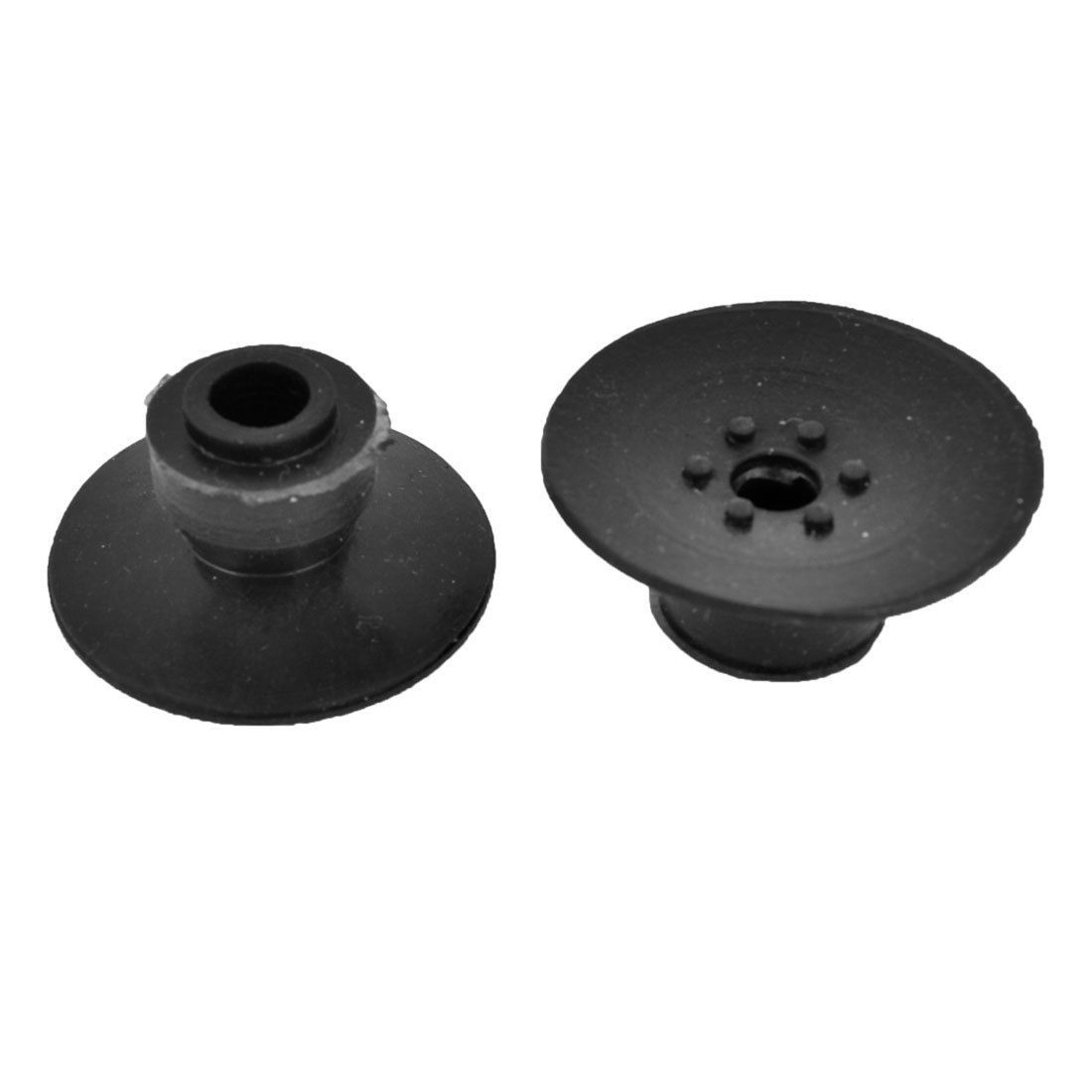 Paper Printing Industry Rubber Suction Cup Suckers 36mmx15mm 2PCS Black