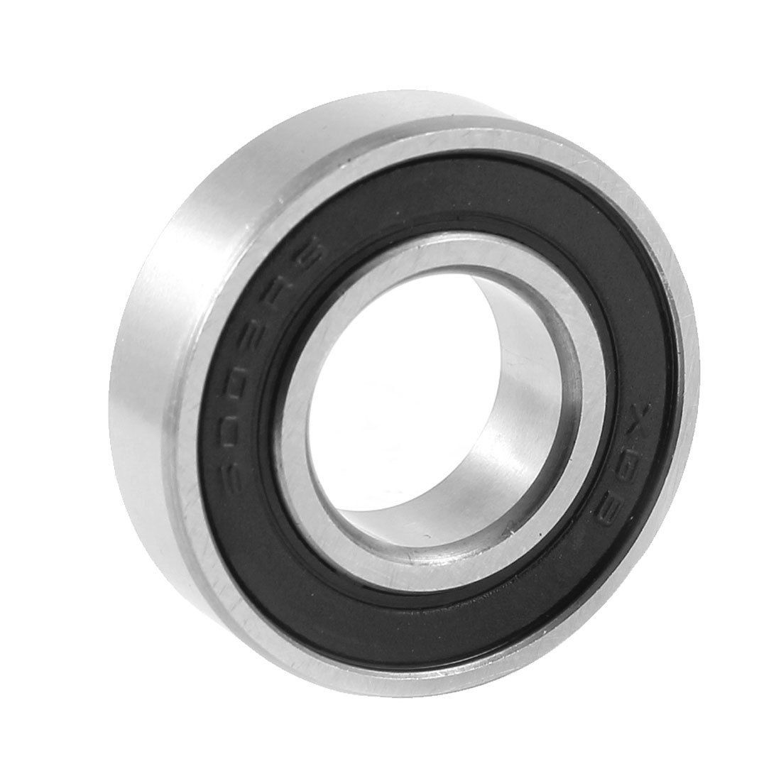 6002RS 32mm Outer 15mm Inner Dia Single Row Deep Groove Ball Bearing 4 Pcs