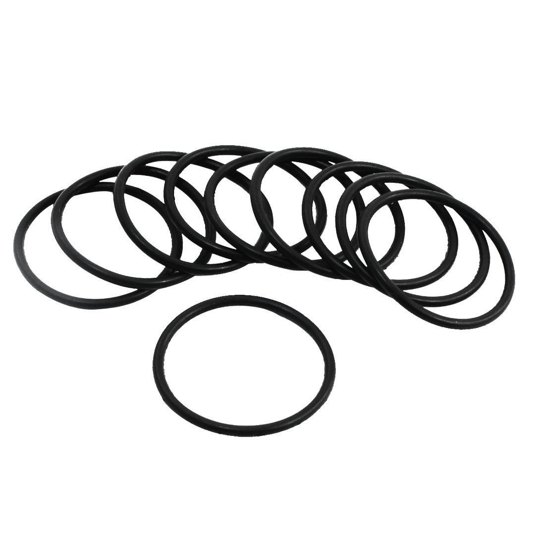 29mm x 25mm x 2mm Rubber Oil Seal Filter O Rings Washers Black 10 Pcs