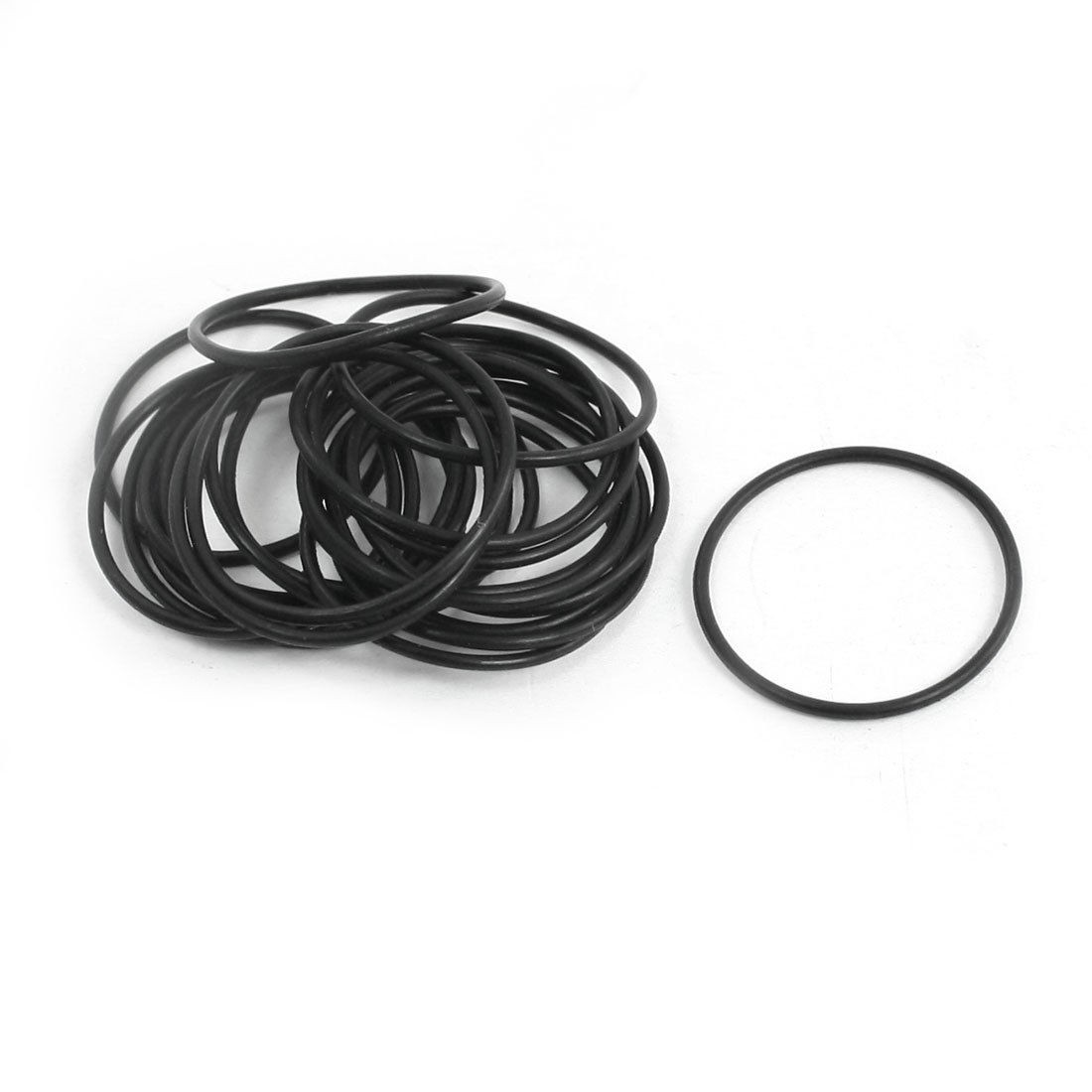 10Pairs 23mm Outside Dia 1mm Cross Section Industrial Rubber O Rings Seals