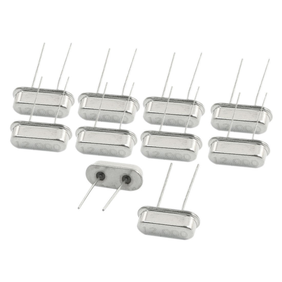 10PCS 12MHz 20PF Throught Hole Passive Quartz Crystal Oscillator