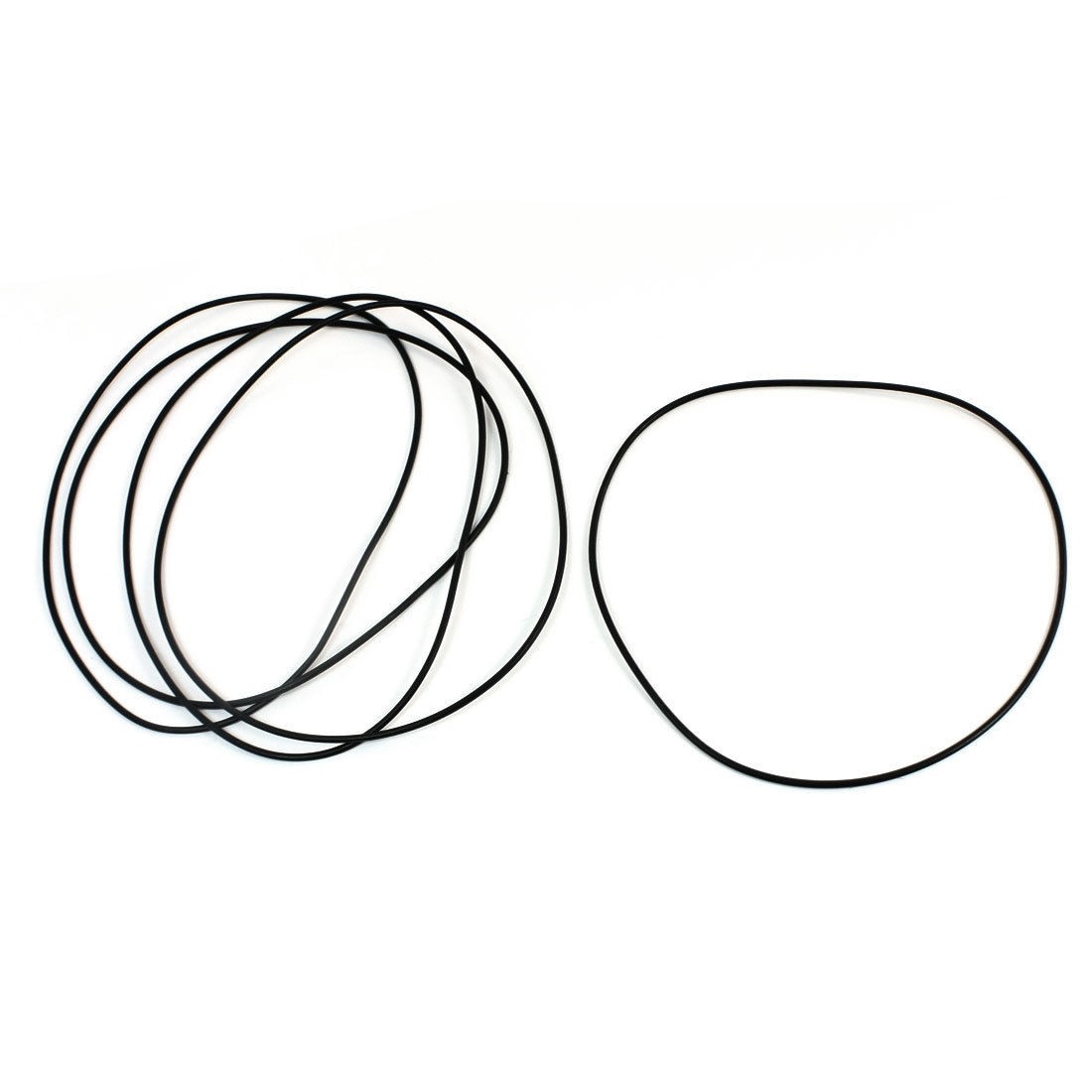 124mm x 120mm x 2mm Black Rubber Oil Seal O Ring Gasket Washer 5Pcs